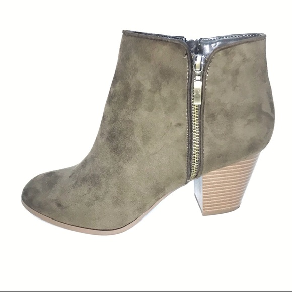 Style & Co Brown Faux Suede Ankle Heel Fall Boots - Picture 3 of 6